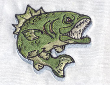 embroidery digitizing fish logo